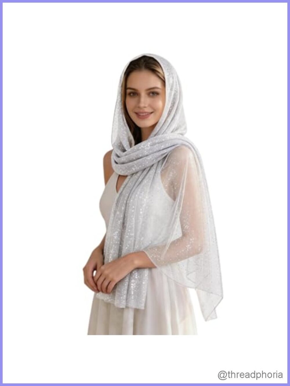 Women Sequin Scarf Sheer Mesh Glitter Shawl Wrap Rave Festival Evening